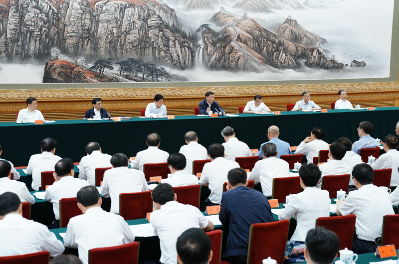 　　7月5日，中共中央總書記、國家主席、中央軍委主席習近平在北京出席深化黨和國家機構改革總結會議并發表重要講話。新華社記者 王曄 攝